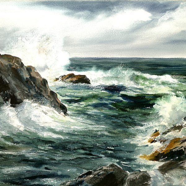 Maine Rocks, Rough Surf