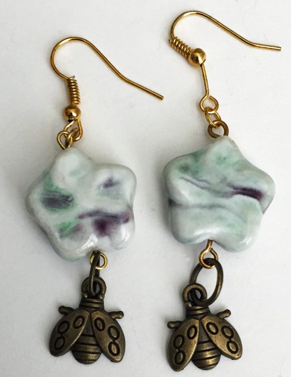 Flowers and Bug Earrings - Image 2