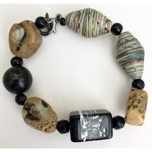 Petrified Wood Stone Bracelet