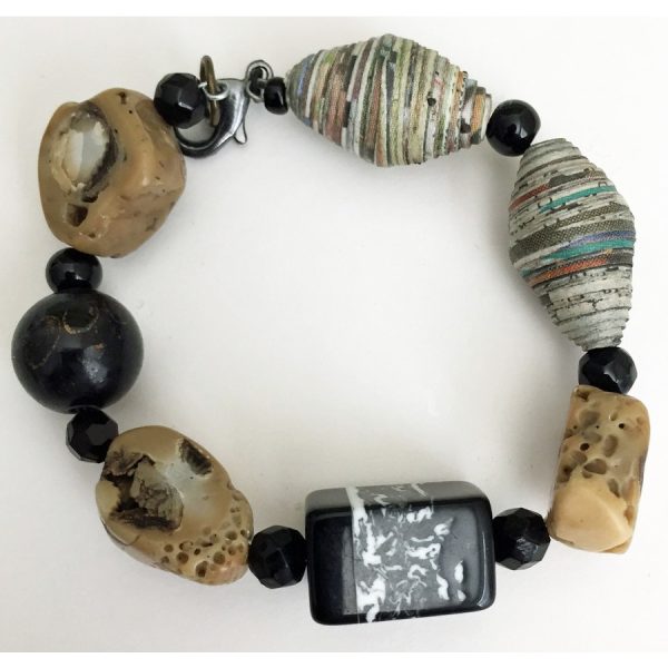 Petrified Wood Stone Bracelet