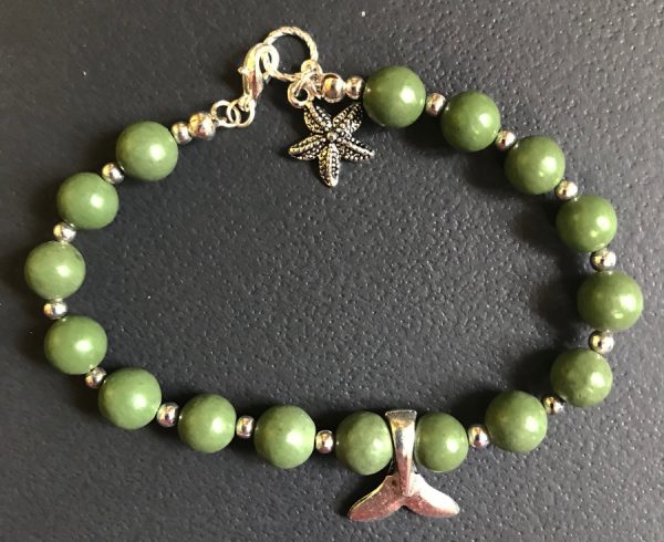 Jade Whale’s Tail Charm Bracelet