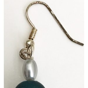 Royal Blue Bead Earrings - Image 4