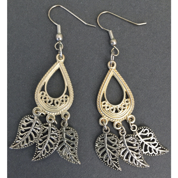 Filigree Leaf Earrings