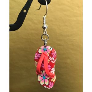Silver Flip Flop Earrings - Image 2