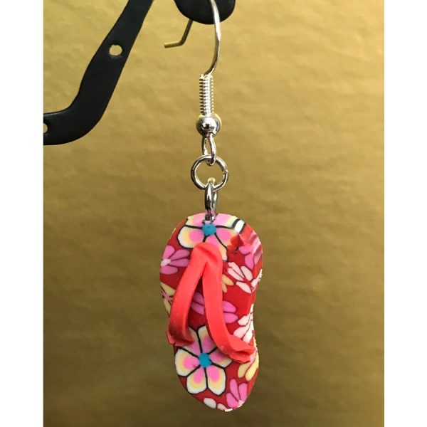 Silver Flip Flop Earrings - Image 2
