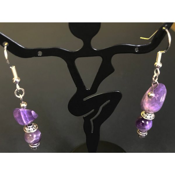 Amethyst and Silver Earrings