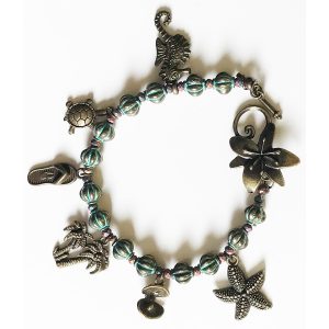 Bronze Seaside Charm Bracelet