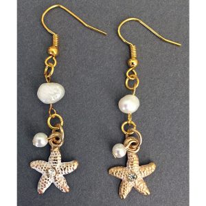 Gold Starfish Earrings - Image 4