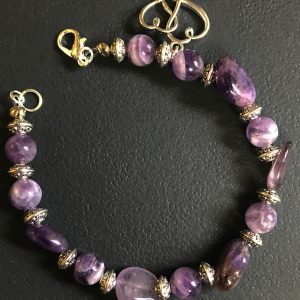 Amethyst and Silver Bracelet