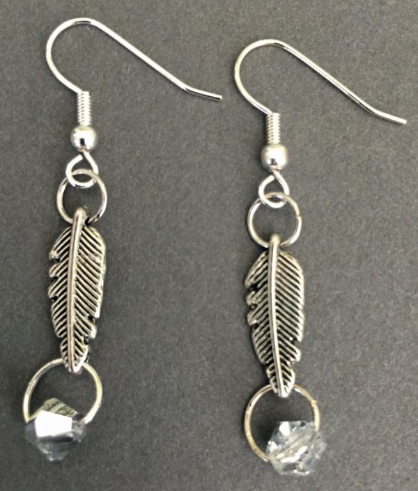 Feather Dangle Earrings - Image 4