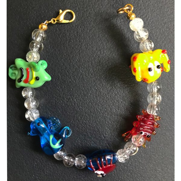 Blown Glass Water Creature Bracelet