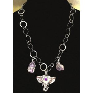 Amethyst and Elephant Necklace - Image 2