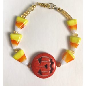 Jack-O-Lantern and Candy Corn Bracelet