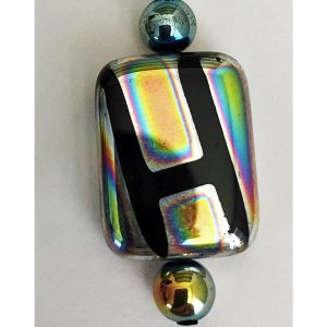 Multi-colored Printed Ceramic Earrings - Image 2