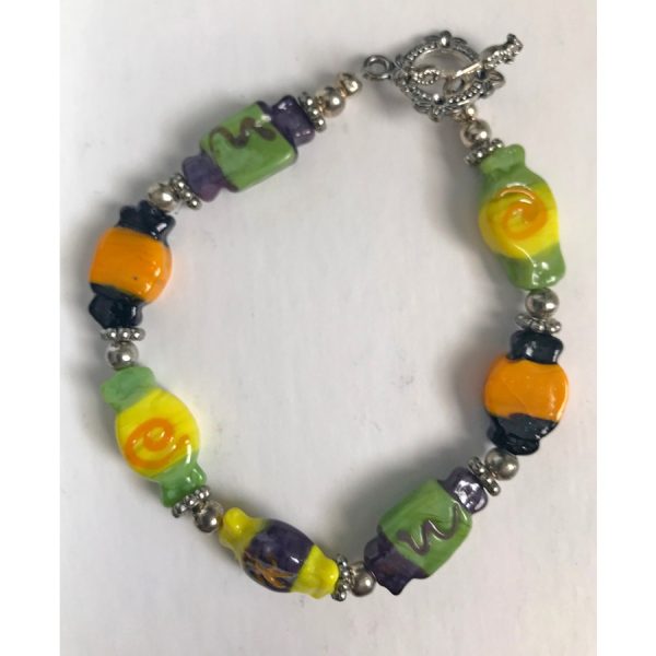 Glass Halloween Candy Bracelet