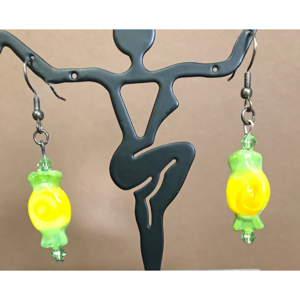 Glass Halloween Candy Earrings