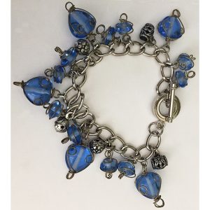 Blue Heart Charm Bracelet - Image 2