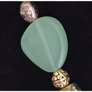 Green Agate Fan Necklace - Image 4
