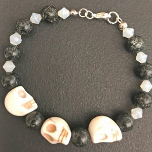 Skull and Crystal Bracelet