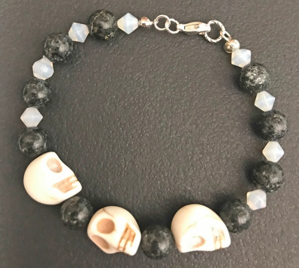 Skull and Crystal Bracelet