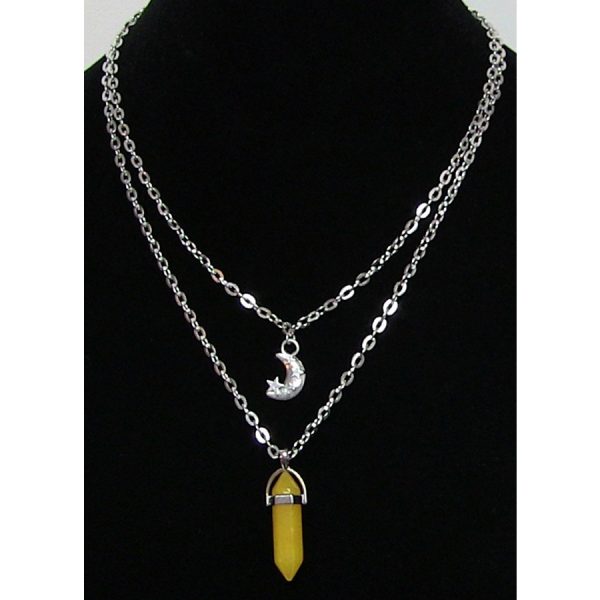 Tiered Moon, Stars and Crystal Necklace - Image 3