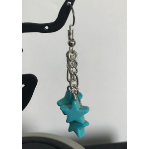 Turquoise Star Dangle Earrings - Image 2