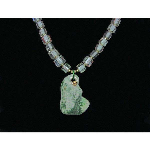Green and White Jasper Necklace - Image 3