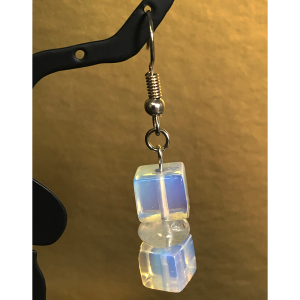 Modern Moonstone Earrings - Image 3
