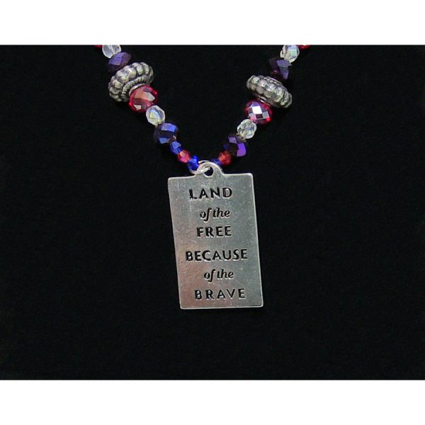 Patriotic American Flag Necklace - Image 3