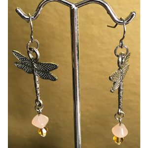 Dragonfly and Crystals Earrings