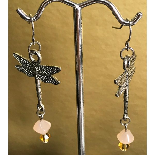 Dragonfly and Crystals Earrings