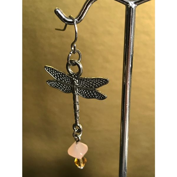 Dragonfly and Crystals Earrings - Image 2