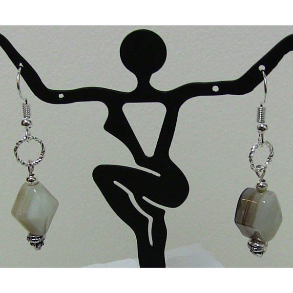 Black and White Jasper Earrings