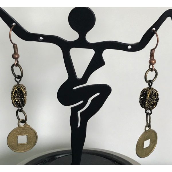 Chinese Lucky Coin Earrings