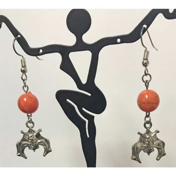 Gold Moon Dangle Earrings