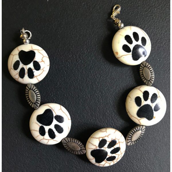 Dog Paw and Silver Bracelet
