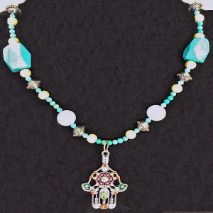 Turquoise Protective Hand Necklace - Image 2