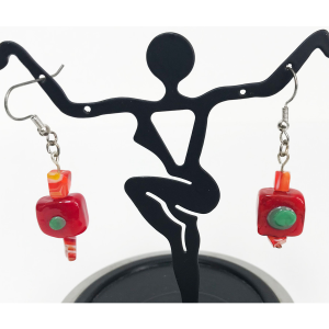 Glass Christmas Candy Earrings