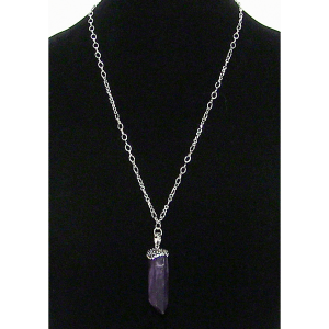 Amethyst Crystal Pendant Necklace