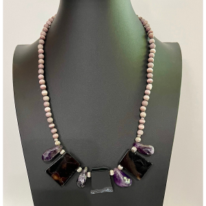 Amethyst Necklace with Earrings