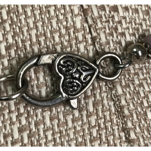 Amethyst, Obsidian, and Austrian Cats’ Eye Necklace - Image 2