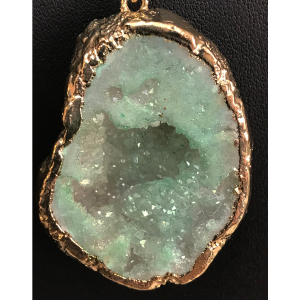 Aqua Druzy Crystal Necklace - Image 2