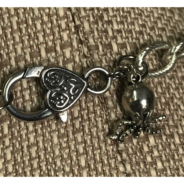 Black Pearl, Crystal, and Octopus Necklace - Image 2