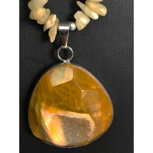 Citrine, Calcite, and Mother of Pearl Necklace - Image 2