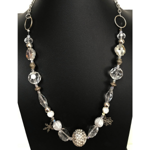 Crystals, Rhinestones and Snowflakes Necklace