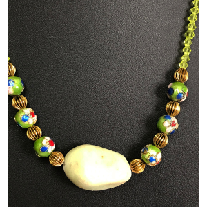 Dolomite and Cloisonné Necklace - Image 3