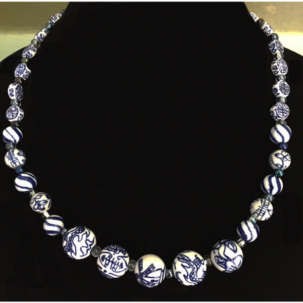 Dutch Delft Bead Necklace