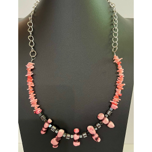 Fossilized Coral Necklace with Earrings