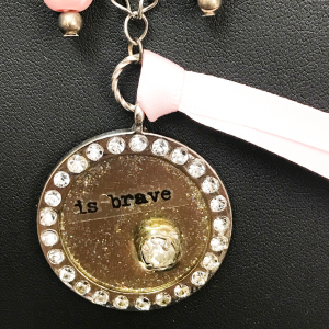 Is Brave Breast Cancer Awareness Necklace - Image 2