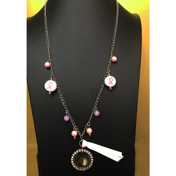 Is Brave Breast Cancer Awareness Necklace
